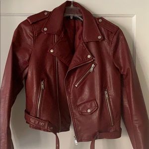 Zara Motto Leather Jacket